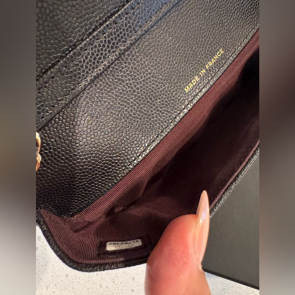 CHANEL classic black caviar and gold hardware sunglasses case crossbody bag - Picture 11 of 13